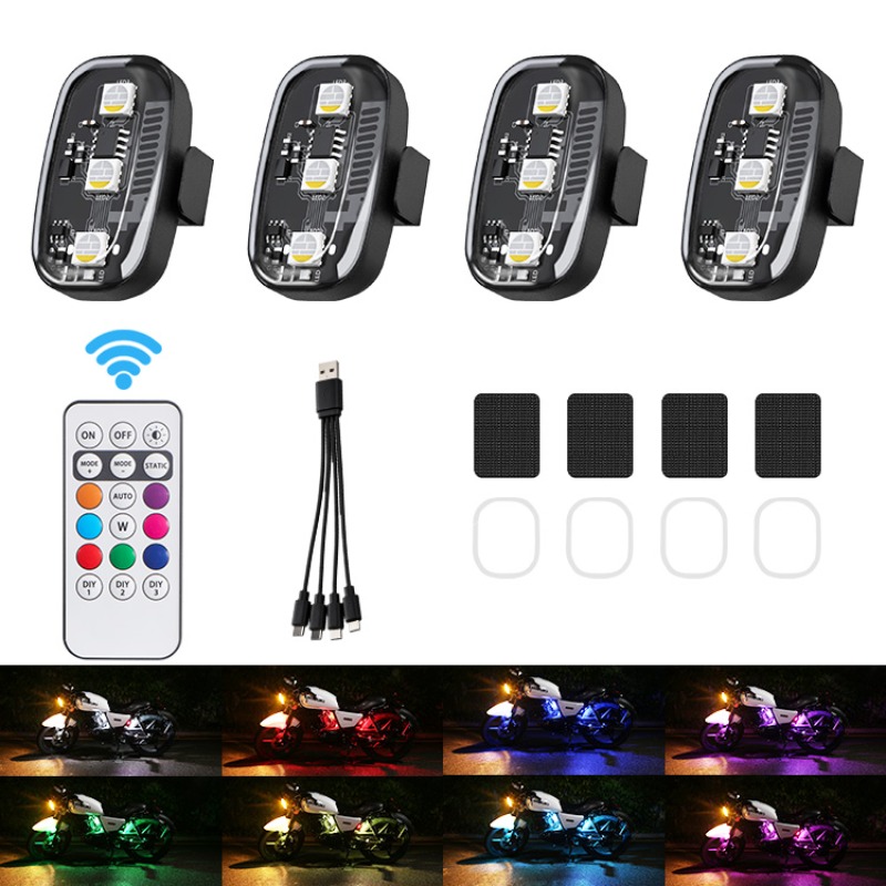Drone Motorcycle RGB LED Strob - Drone Strobe Light ulasan dan harga